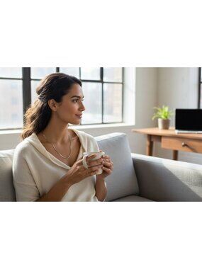 Silver Tone Chain Necklace – Silver Links – Korea Marked – Vintage Style Jewelry